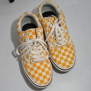 Vans Kids Sneakers - Orange and White Checkered